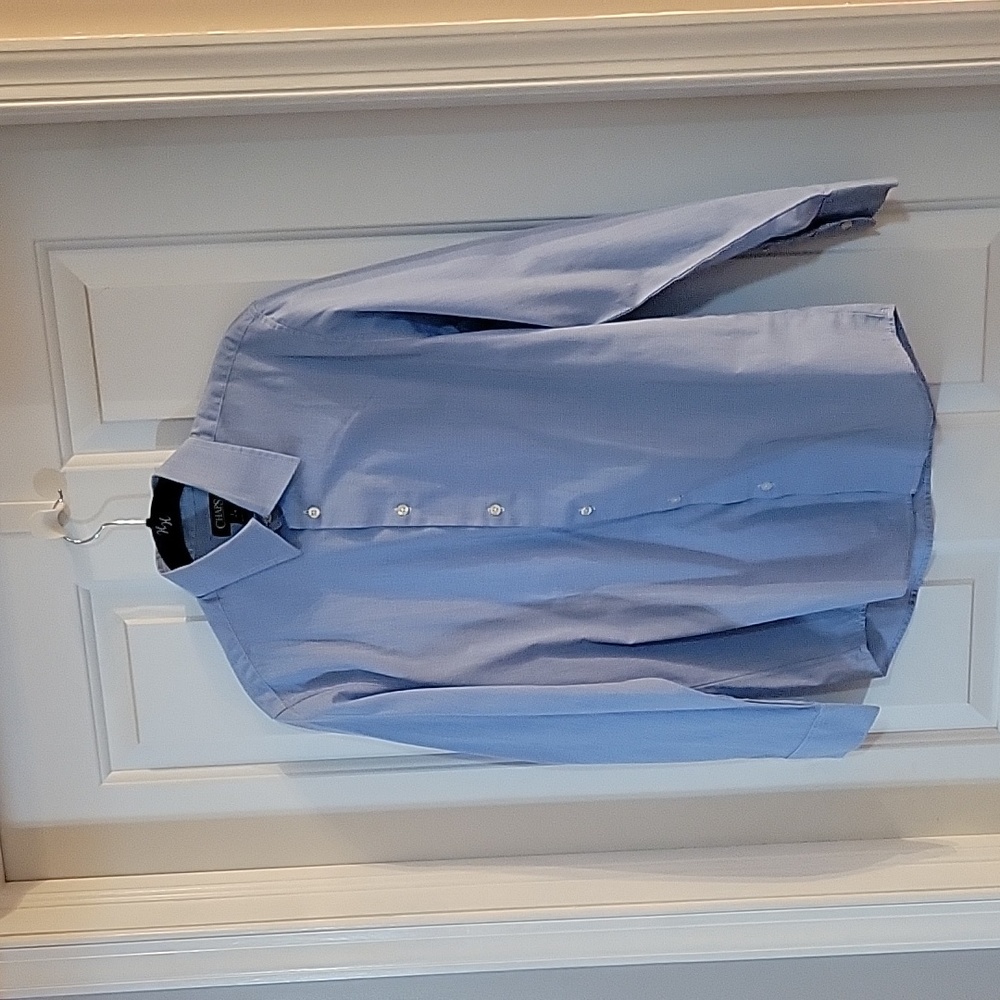 Chaps blue dress shirt large 14-16